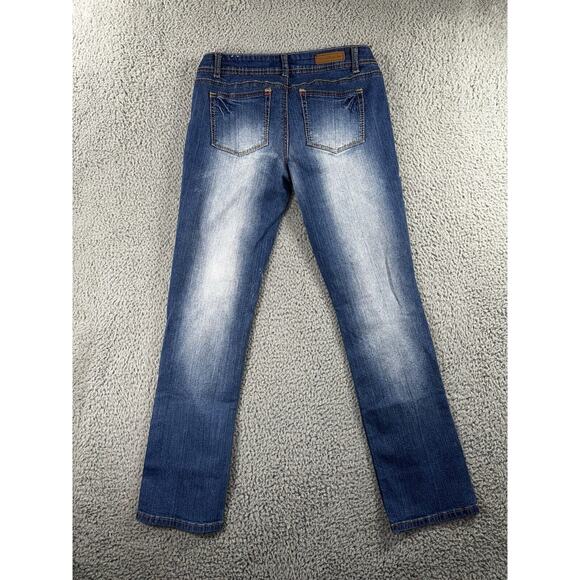 What About Me Jeans Juniors‎ 9/10 Mid Rise Patchwork Denim Pants - Picture 2 of 7